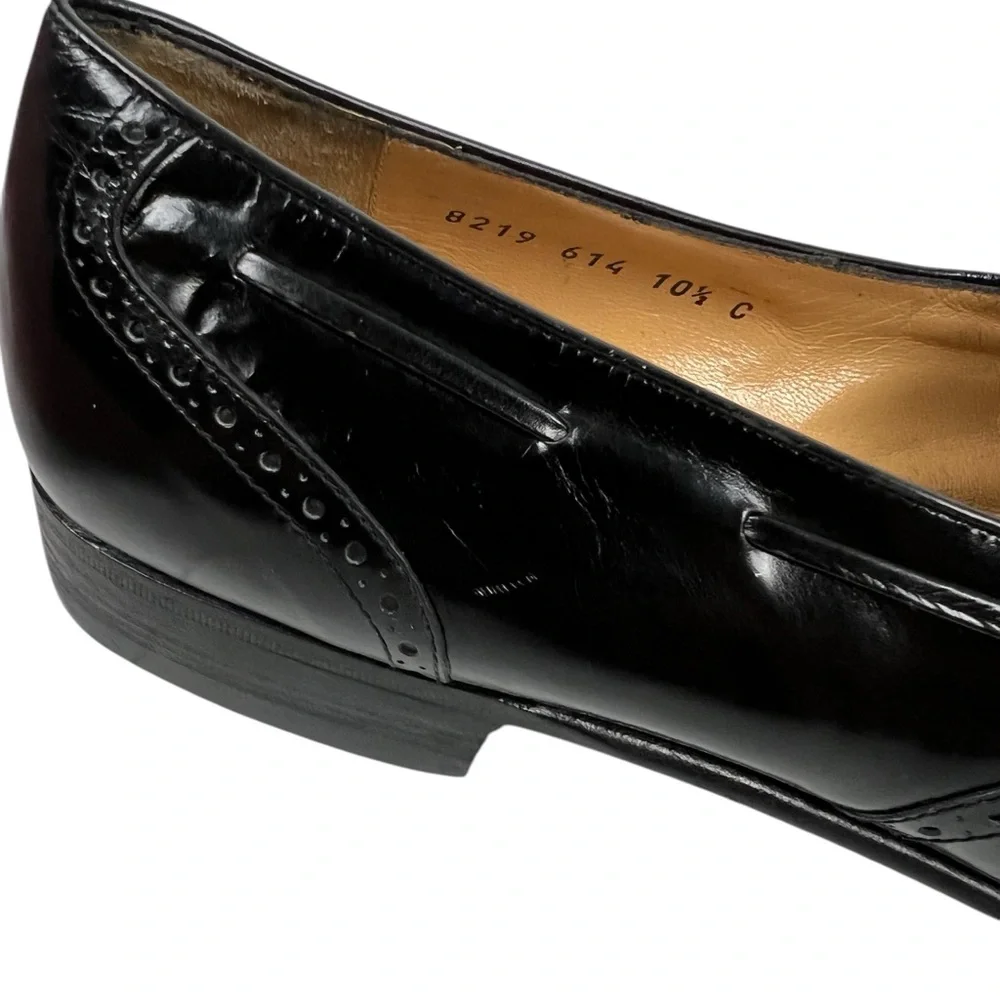 Salvatore Ferragamo Mens 10.5 C Made in Italy Lucas Kiltie Tassel Loafer Black